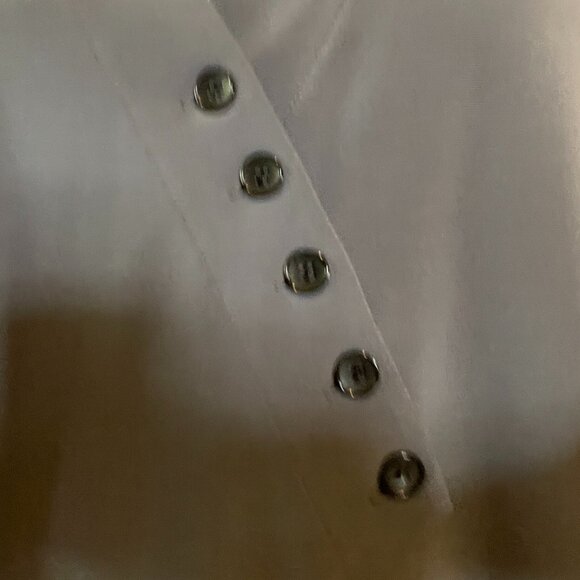 Sun Kim Women's Asymmetrical Buttoned Tunic Top Vest. Size Medium *fits like L - Picture 4 of 9